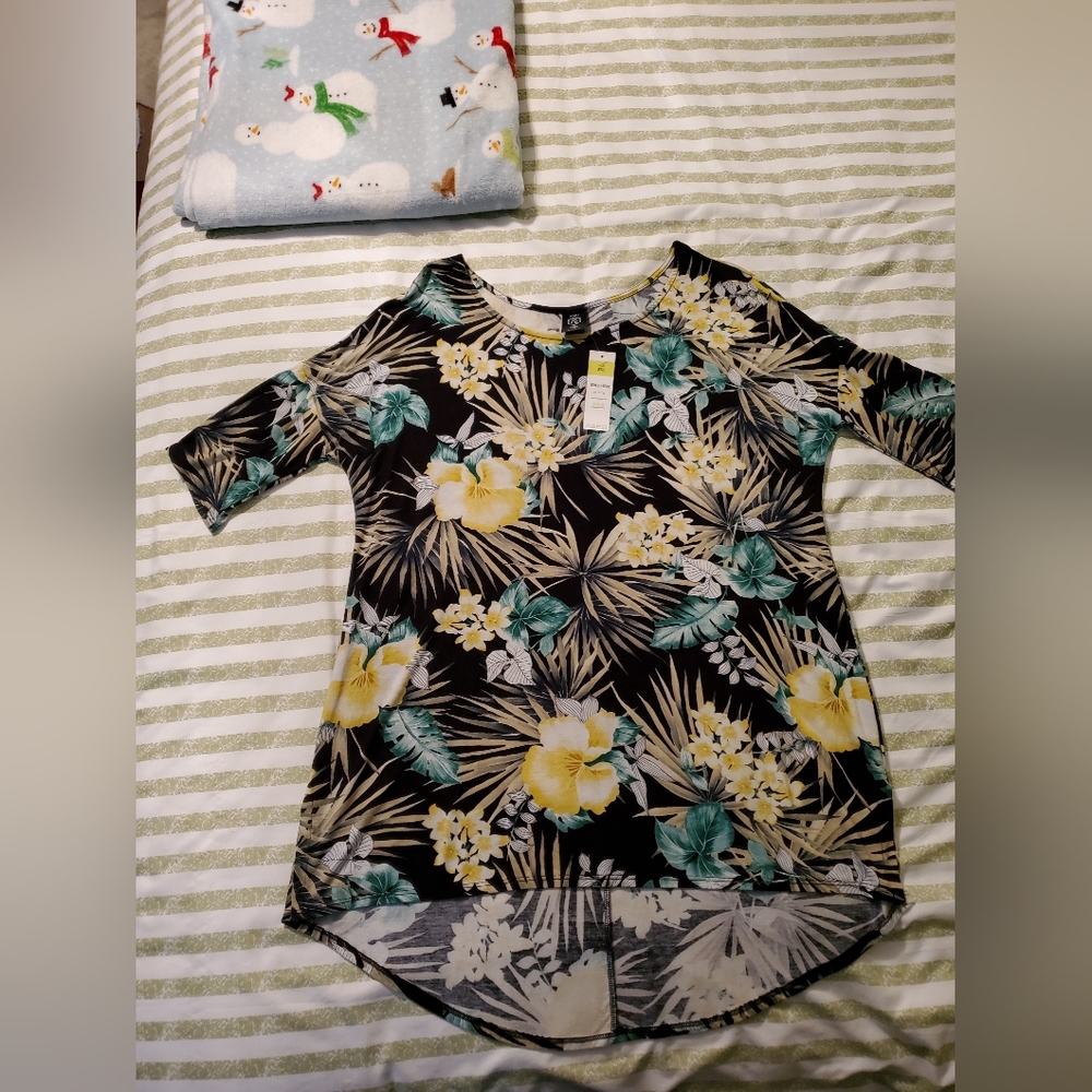 Agnes & Dora tropical floral tunic XXL